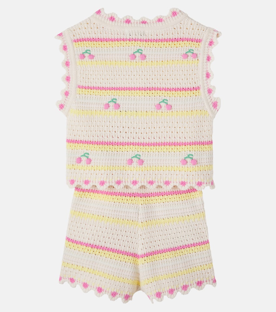 Paloma crochet cotton top and shorts set