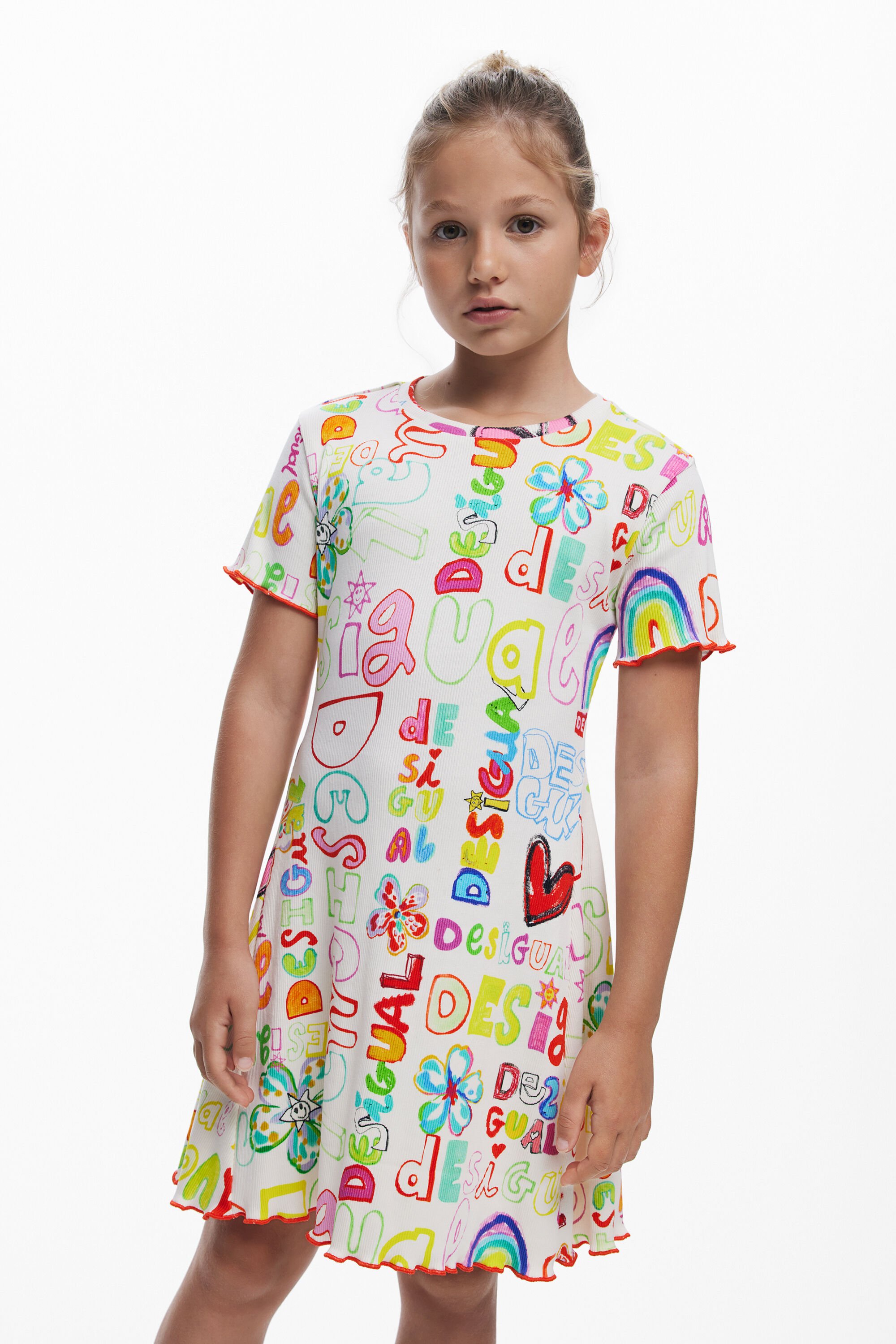 Short dress with lettering