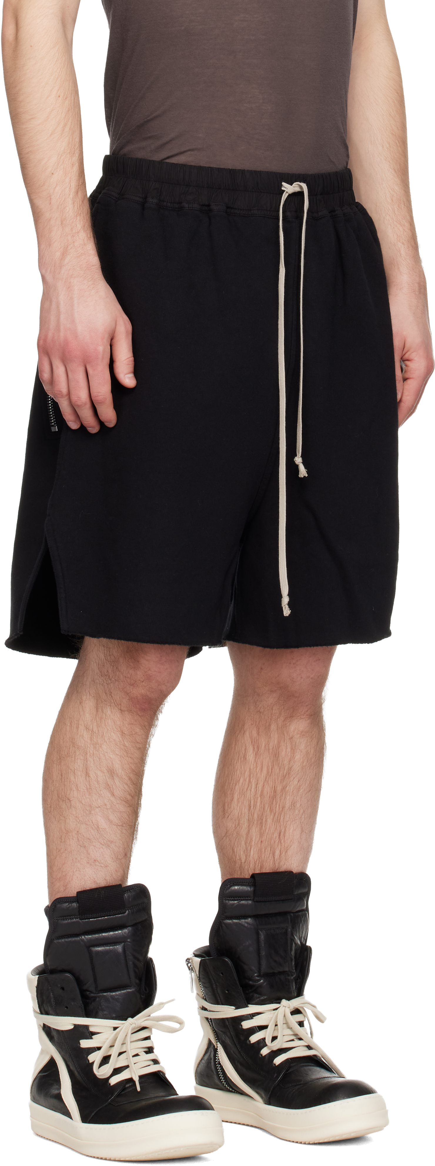 Black Temple Furka Heavy Sweatshirt Long Shorts