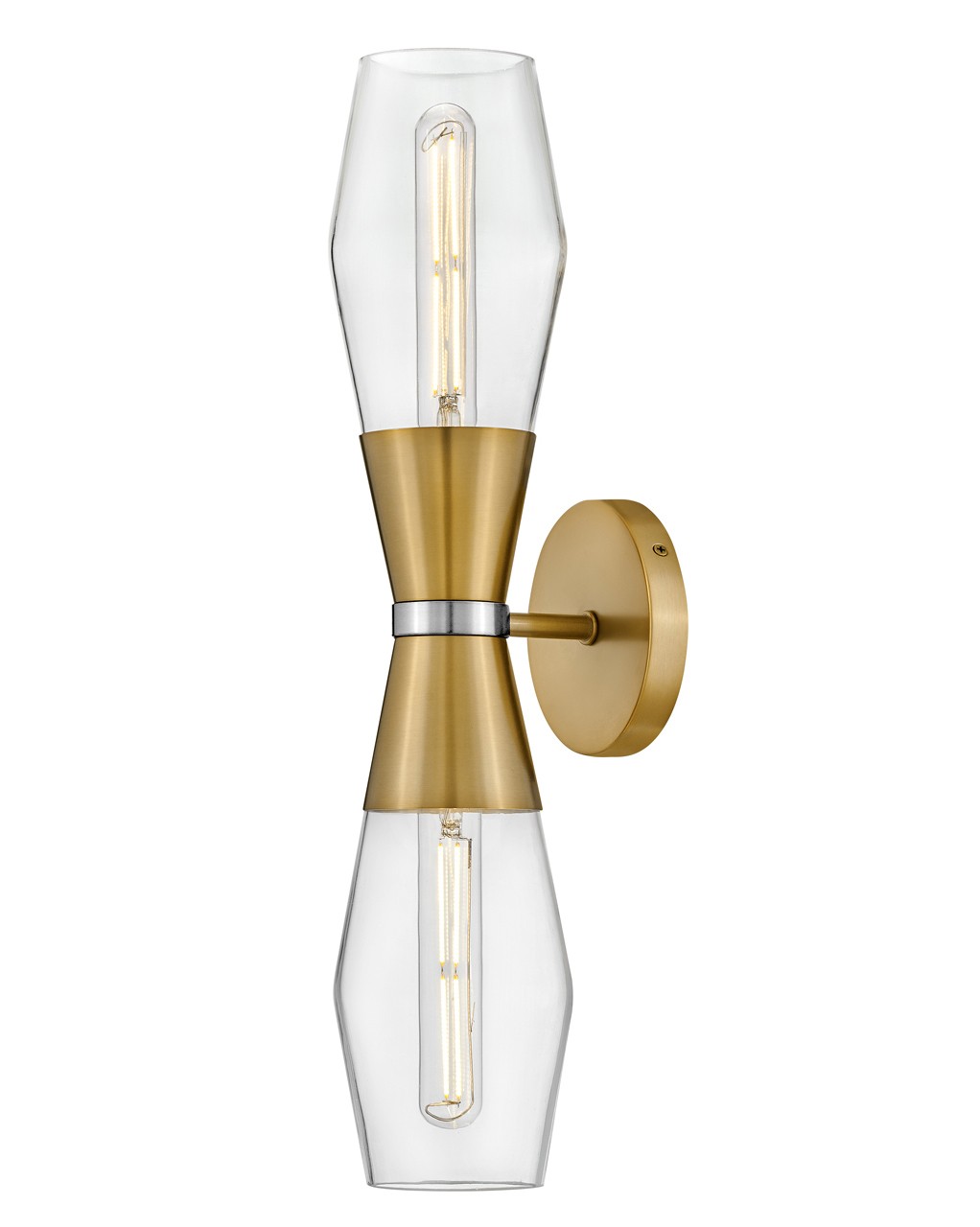 Lacquered Brass LED Wall Sconce from the Livie Collection