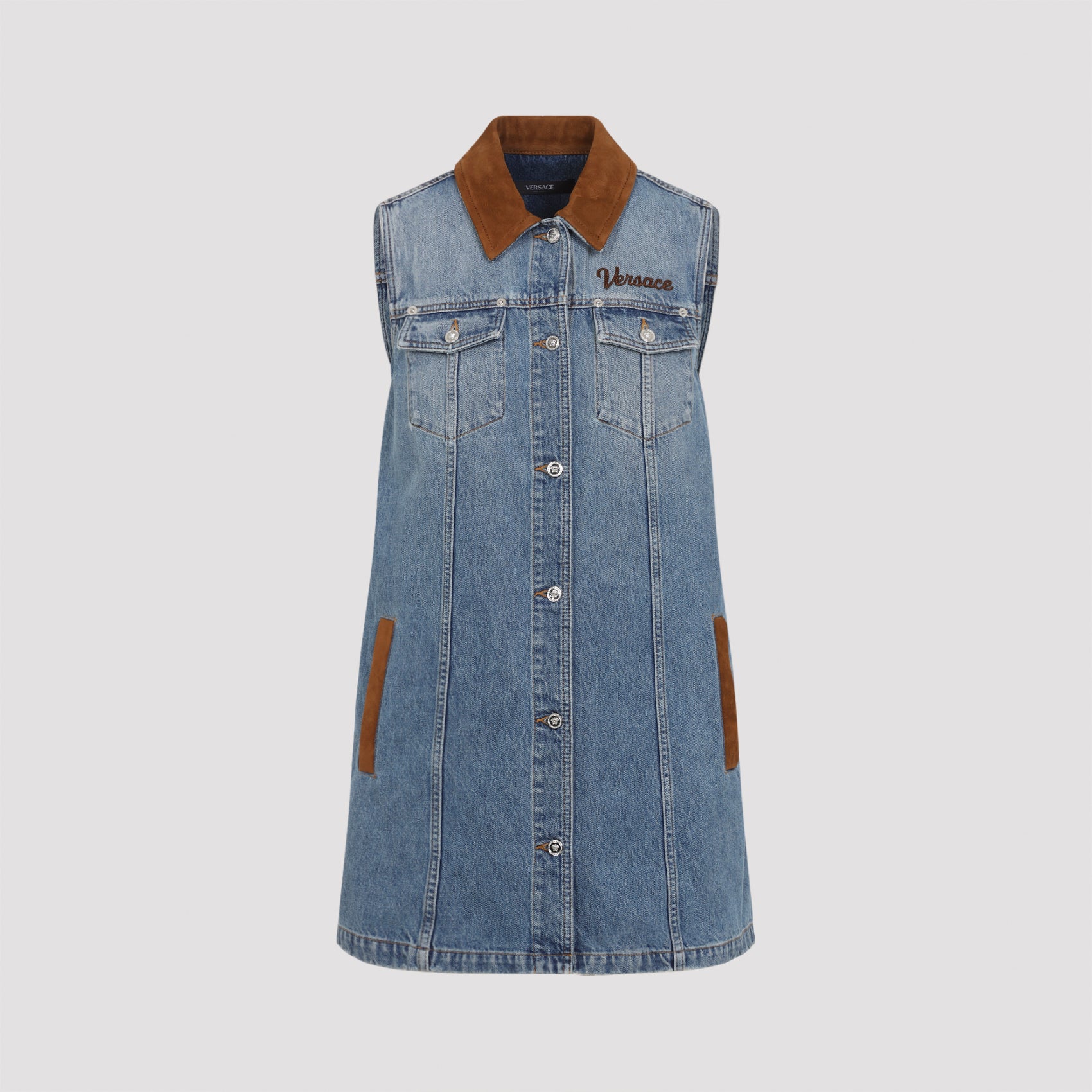 Denim Stone Wash Mini Dress