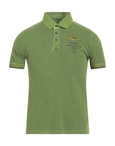 Man Polo shirt Lime green Size S Cotton