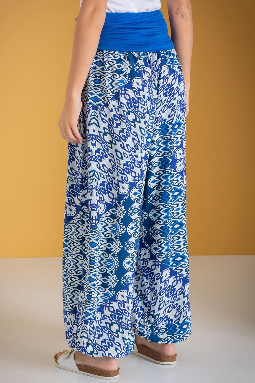 Klass. Women's Printed Harem Trousers in Black