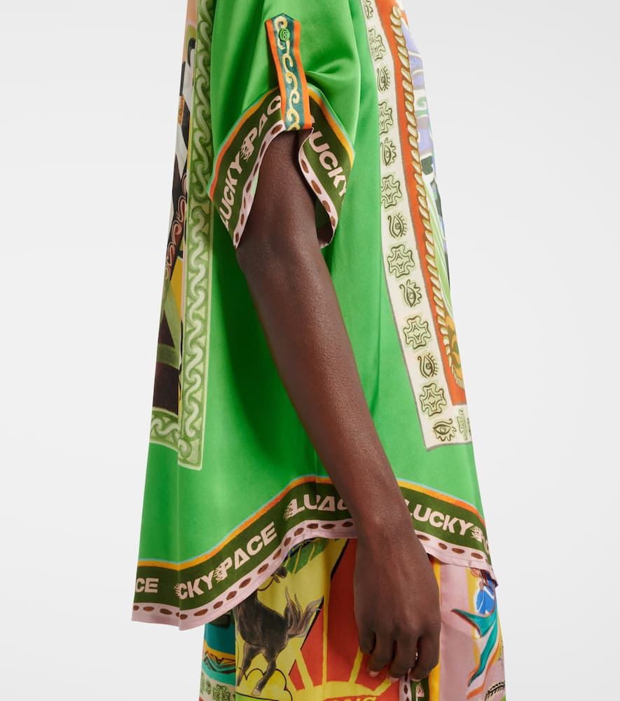 Alémais Lucky Pace printed silk shirt
