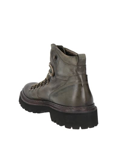 Man Ankle boots Military green Size 11 Leather