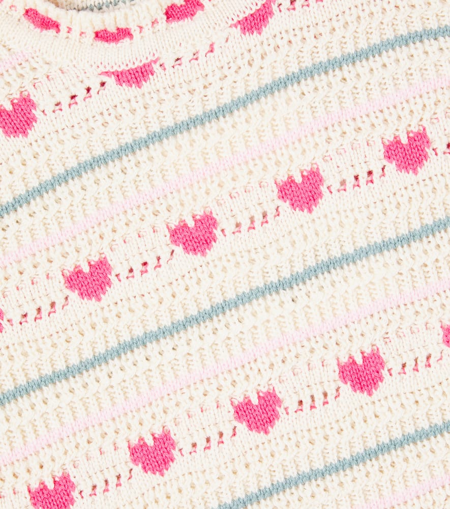 Josie crochet cotton and wool vest