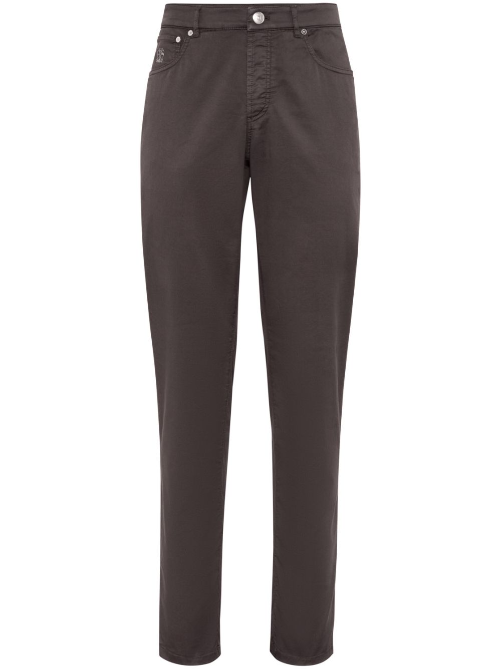 Slim-cut trousers - Brown