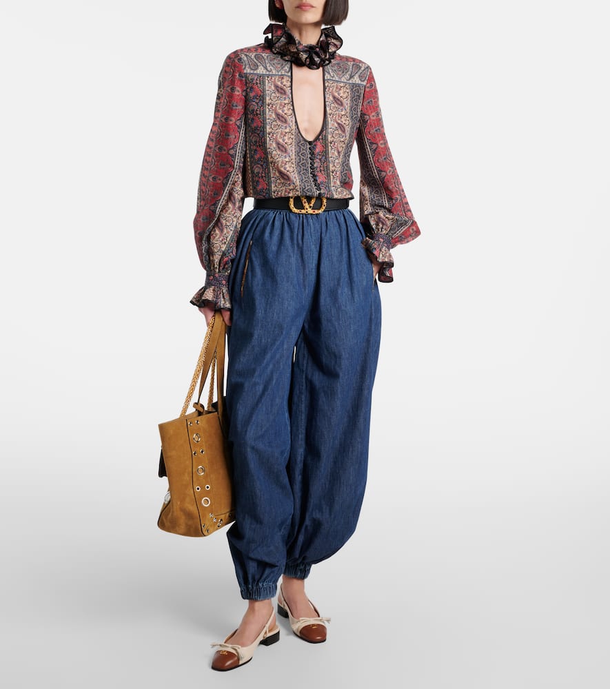 Paisley cotton mousseline blouse