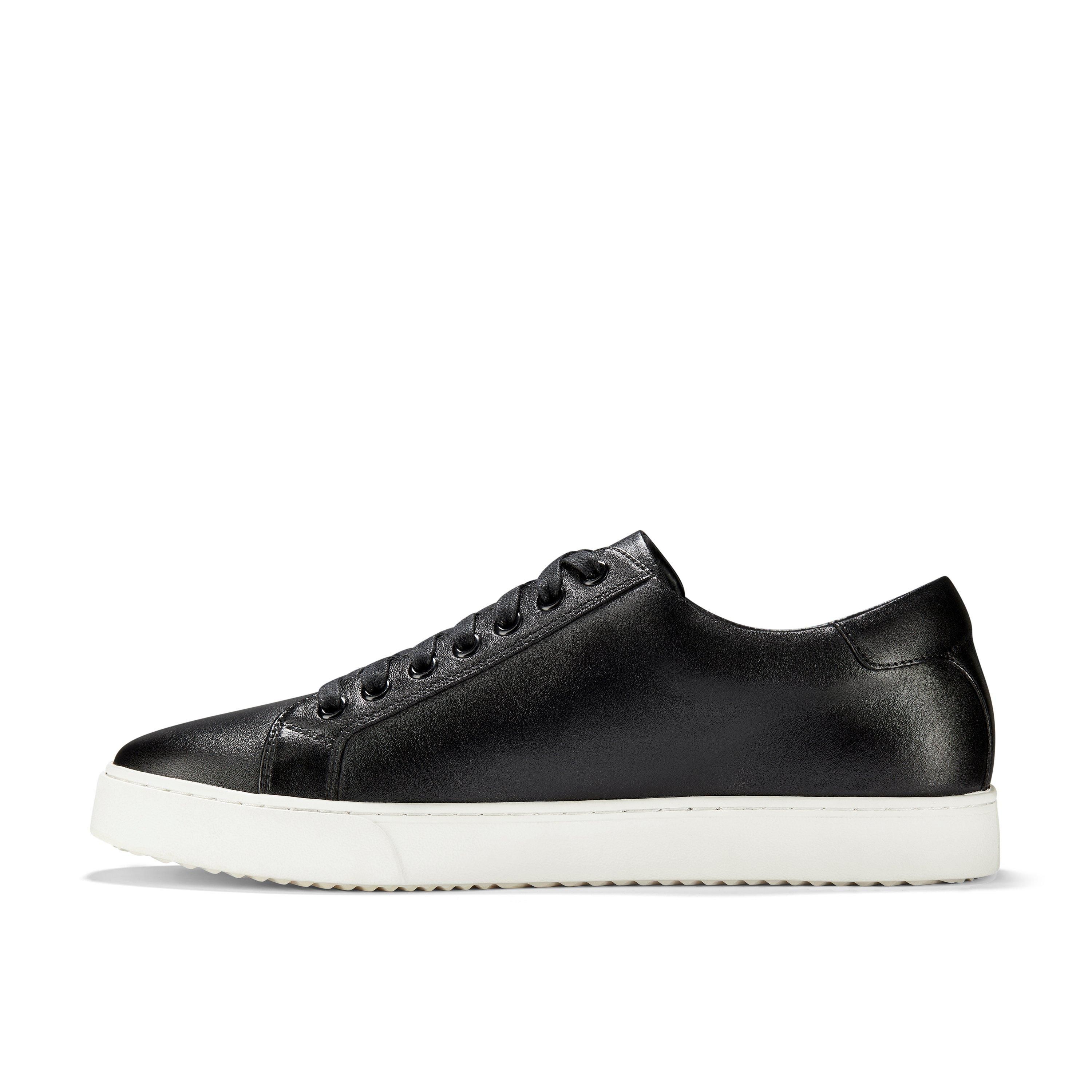 Clarks Men's Lockton Lace Black Leather Trainers | : 10/Standard Fit