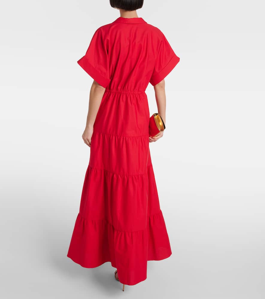 Tiered cotton maxi dress