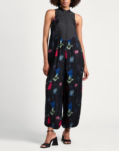 Woman Jumpsuit Black Size 8 Silk, Viscose, Polyester