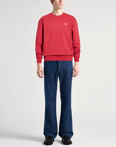Man Sweatshirt Brick Size M Cotton, Elastane