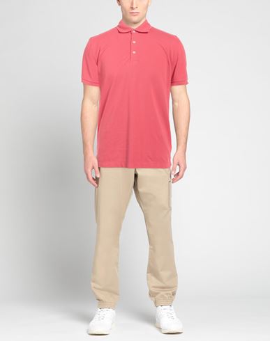 Man Polo shirt Coral Size L Pima Cotton
