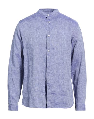 Man Shirt Slate blue Size M Linen