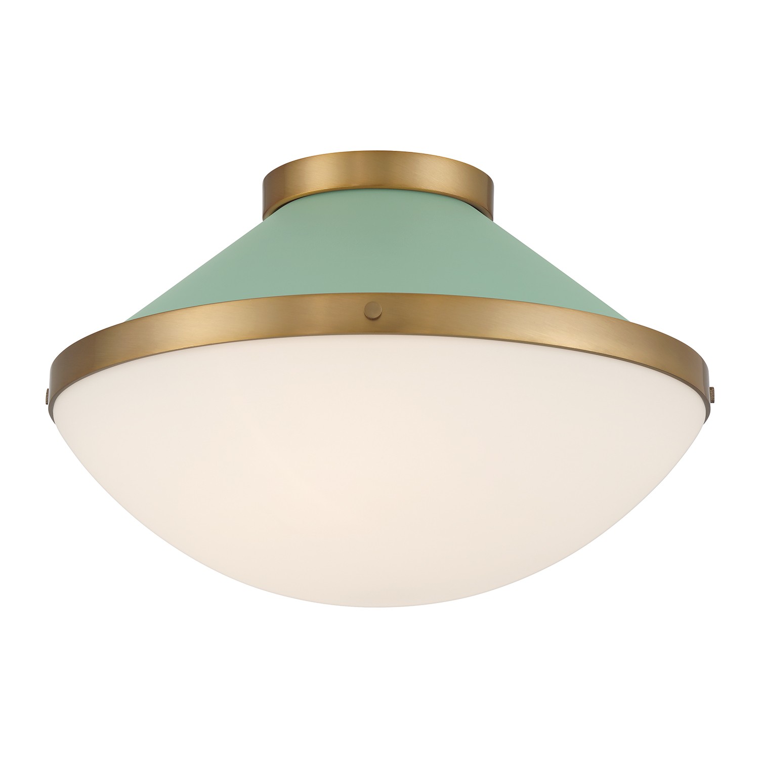 Vibrant Gold + Green Flush Mount from the Xander Collection