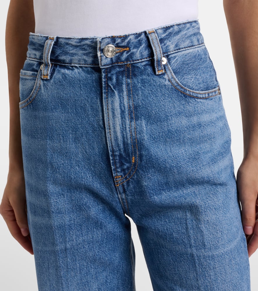 Slice high-rise flared jeans