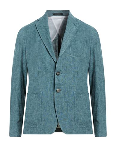 Man Blazer Deep teal Size 38 Linen