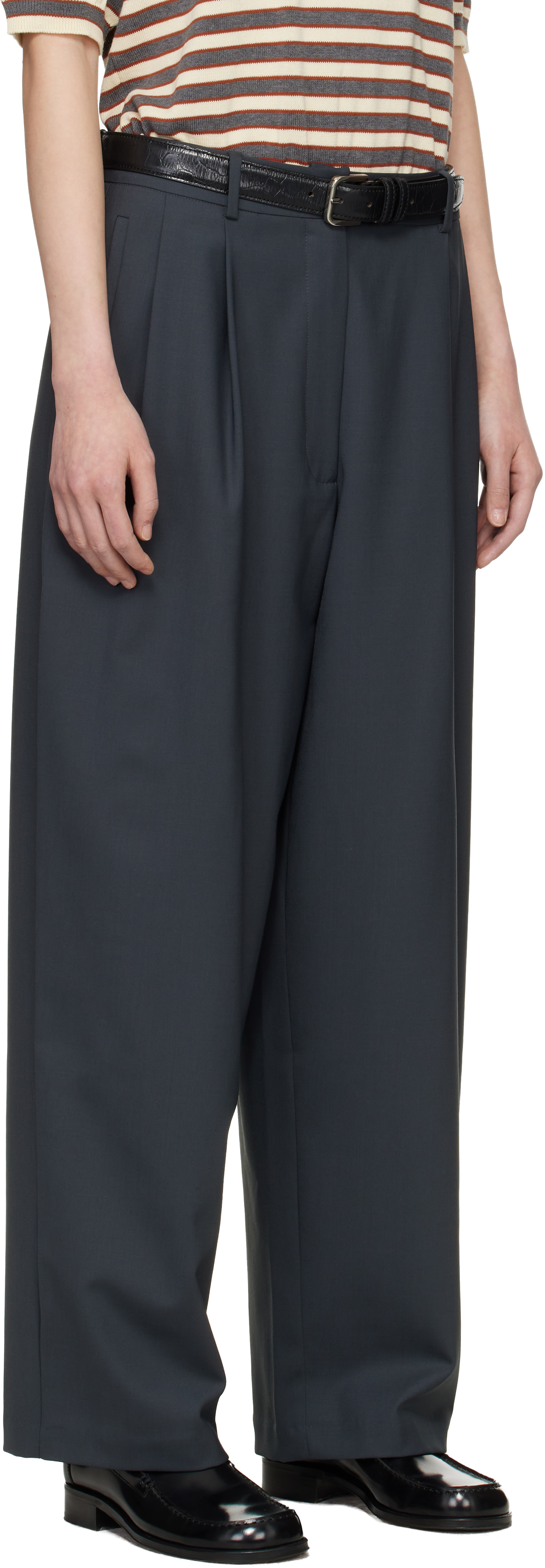Gray Tailored Masculine Trousers