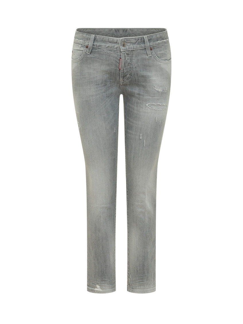 Grey Skinny Mid Rise Jeans