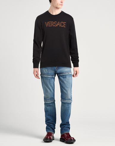 Man Sweatshirt Black Size L Cotton