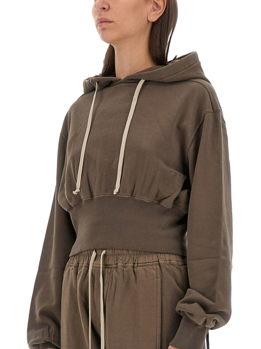 Dark Grey Solid Hood Sweatshirt