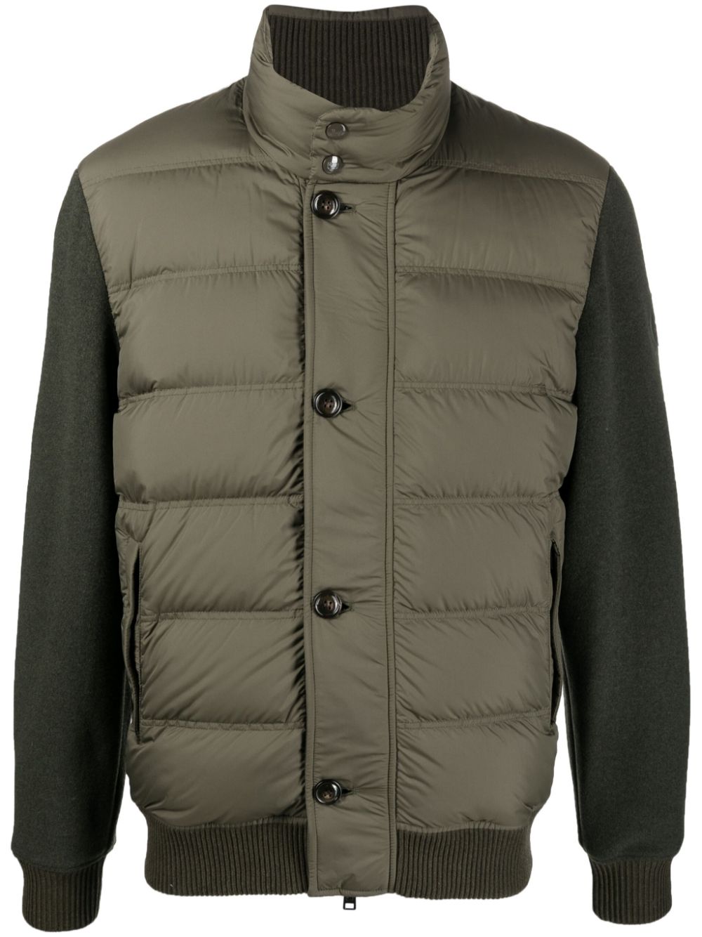 Panelled down padded jacket - Blue