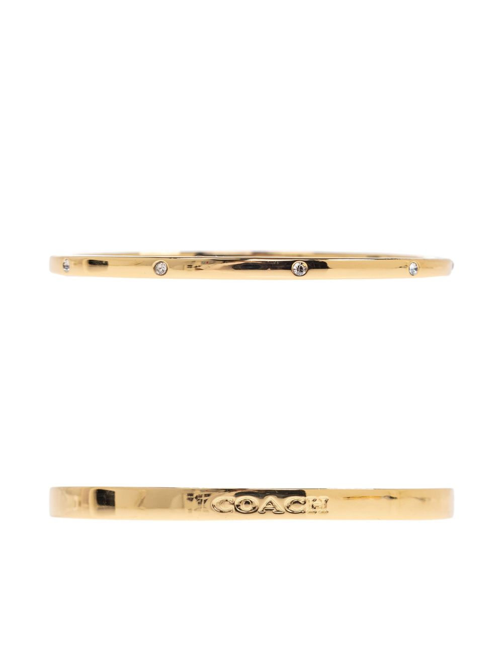 Logo-engraved bangles (set of two) - Gold