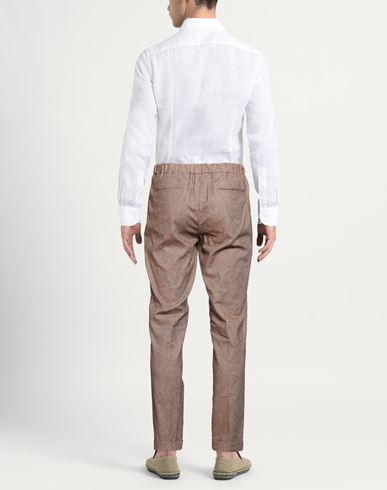 Man Pants Chocolate brown Size 32 Cotton, Lyocell, Elastane