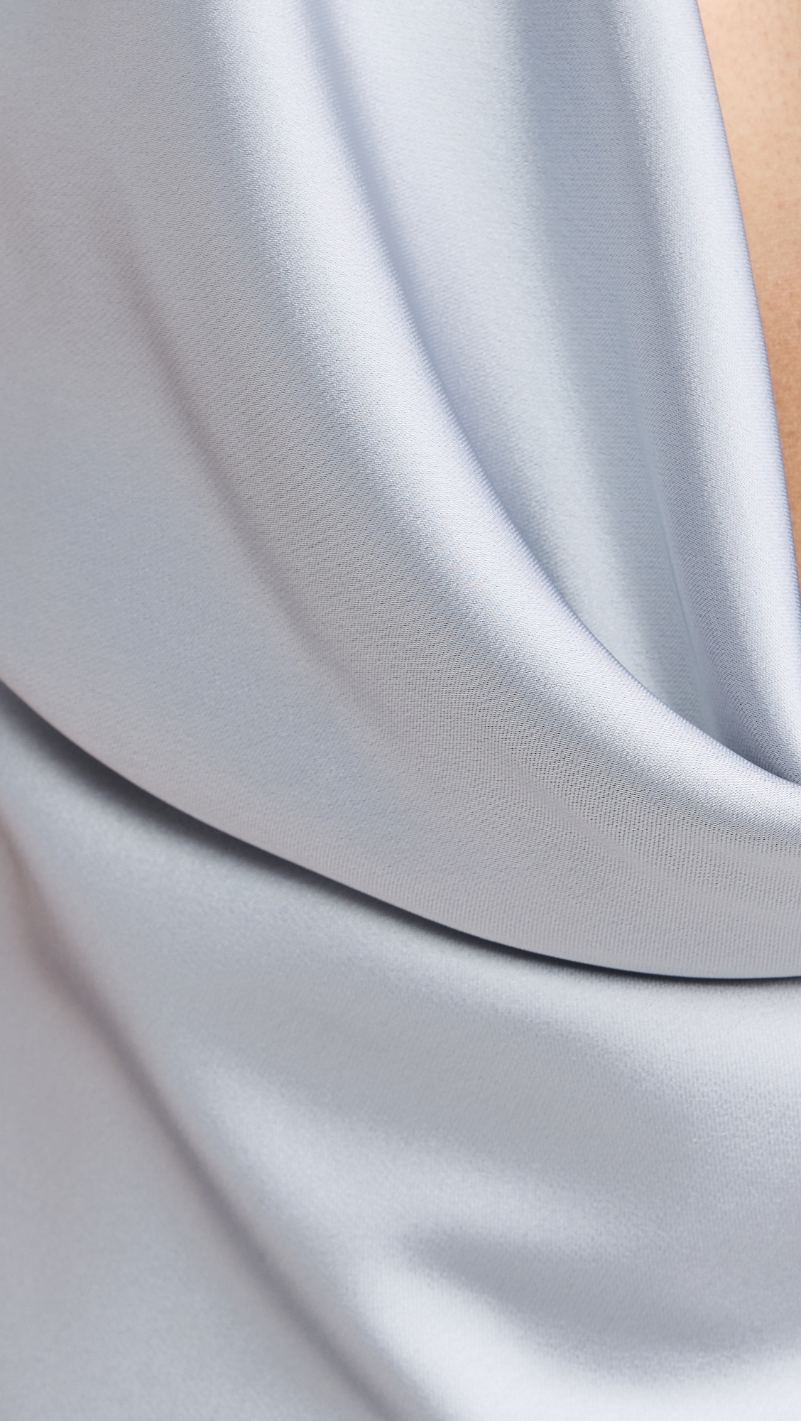 Halter Drape Bias Gown Silver