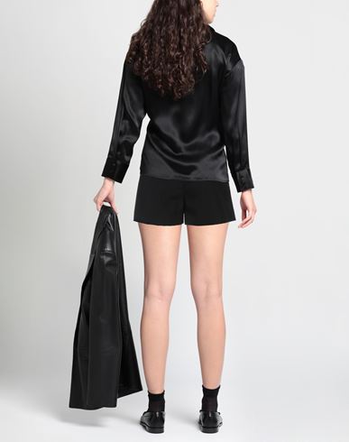 Woman Shorts & Bermuda Shorts Black Size 6 Polyester, Virgin Wool