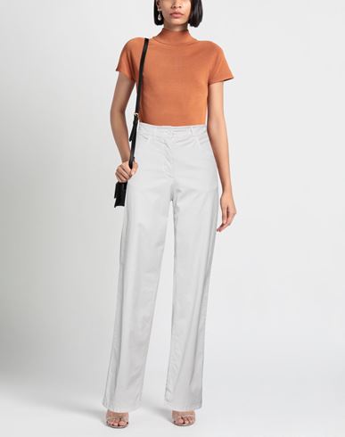 Momoní Woman Pants Light grey Size 4 Lyocell, Cotton, Elastane