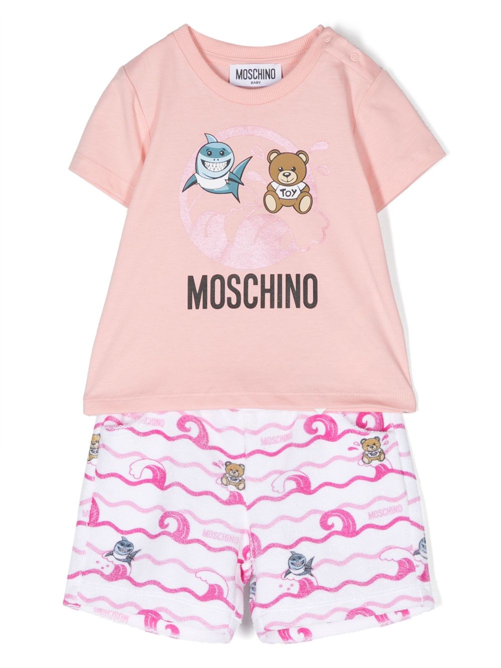 Set-of-two Teddy-Bear print tracksuit - Pink