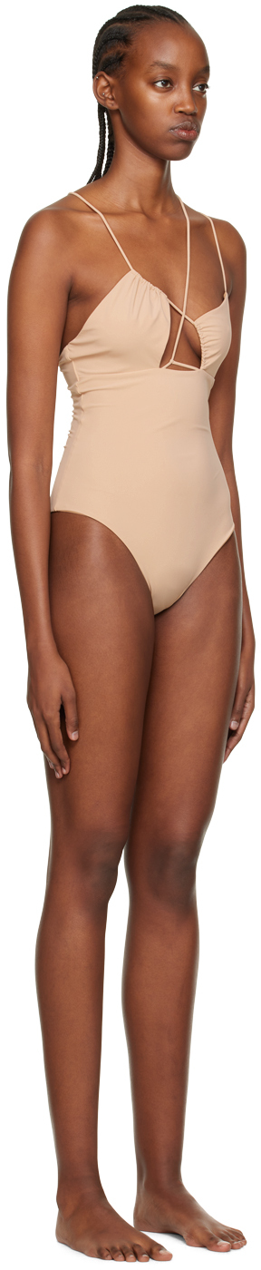 SSENSE Exclusive Beige Strappy Swimsuit