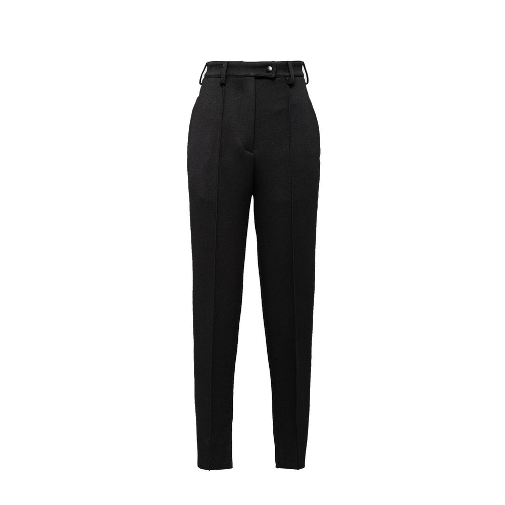 Virgin Wool Trousers — Black