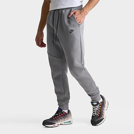 Men's Tech Fleece Jogger Pants in Smoke Grey/Fire Red