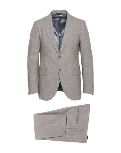 Man Suit Grey Size 42 Wool, Cotton, Linen, Elastane