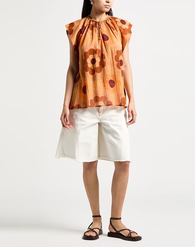 Woman Top Camel Size 10 Cotton