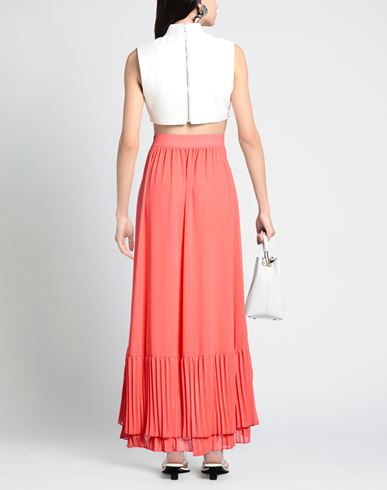 Woman Maxi skirt Coral Size 4 Polyester
