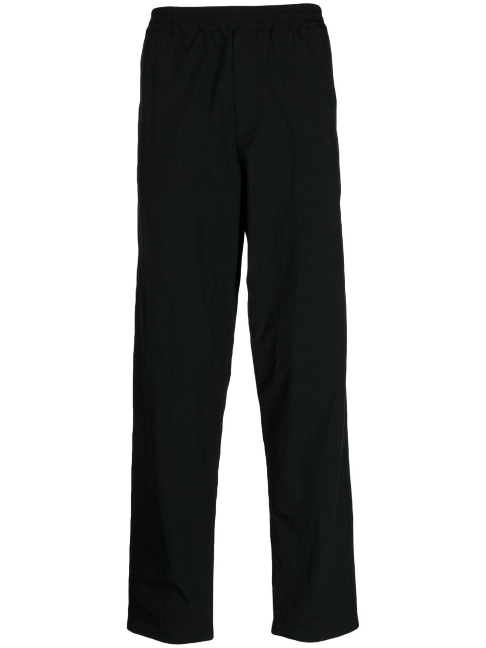 Fox-patch straight-leg trousers - Black