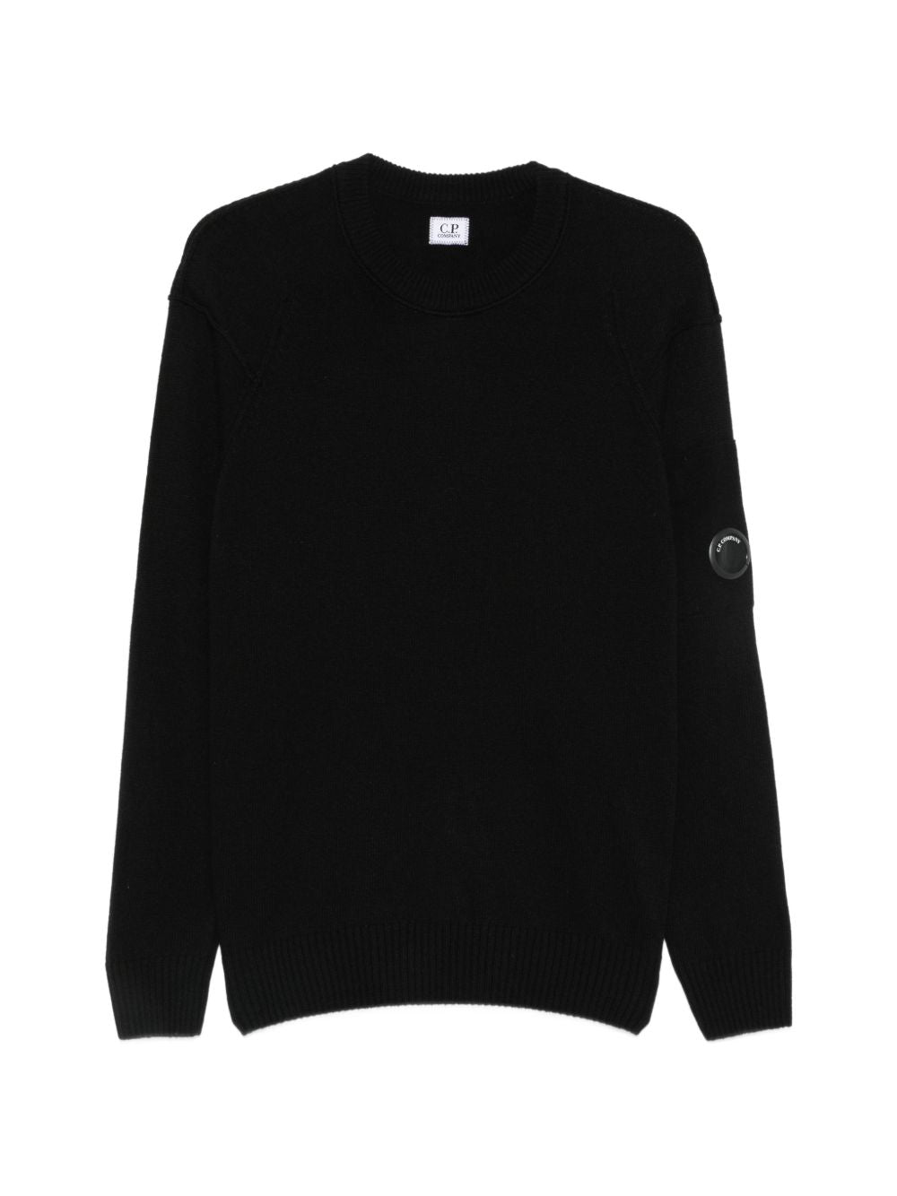 Lambswool Crew Neck Sweater — Black