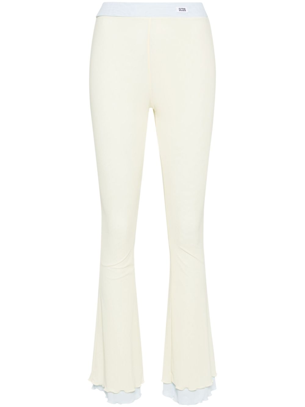 Layered flared trousers - Yellow