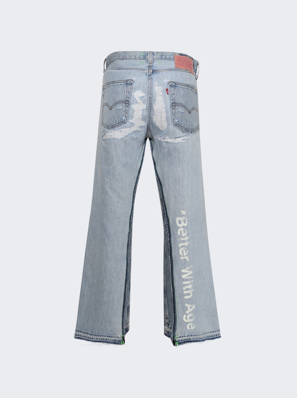 Smoked Double-wide Denim Jeans Indigo
