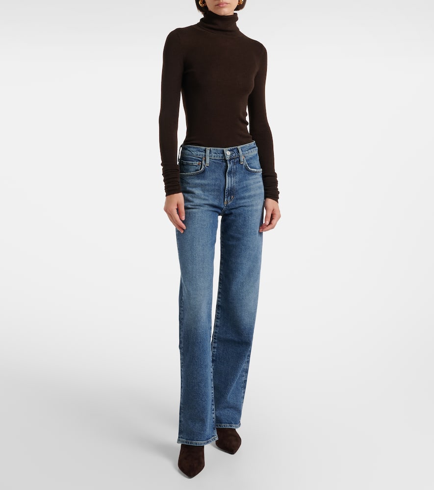 Harper mid-rise straight jeans