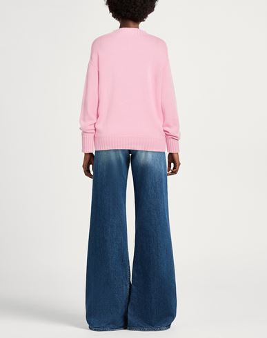Woman Sweater Pink Size L Cashmere