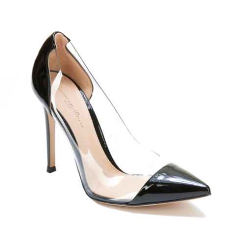 Gianvito Rossi - plexi pump patent leather transparent pane