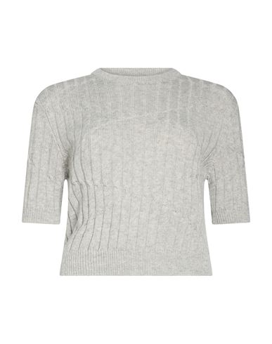 Caractère Woman Sweater Light grey Size L Viscose, Wool, Polyamide, Cashmere