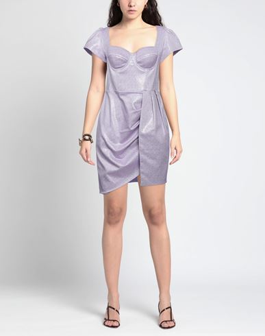 Kocca Woman Mini dress Mauve Size L Polyester, Polyamide, Metallic fiber