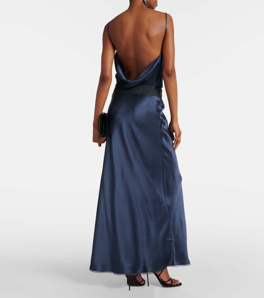 Aries silk maxi skirt