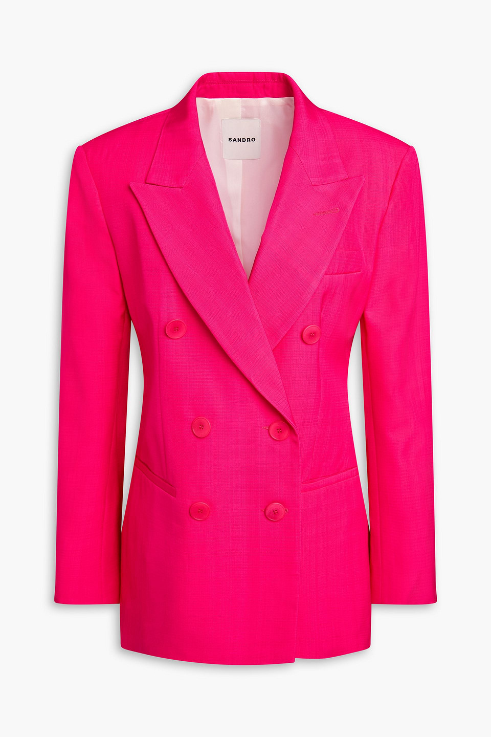 Double-breasted crepe blazer