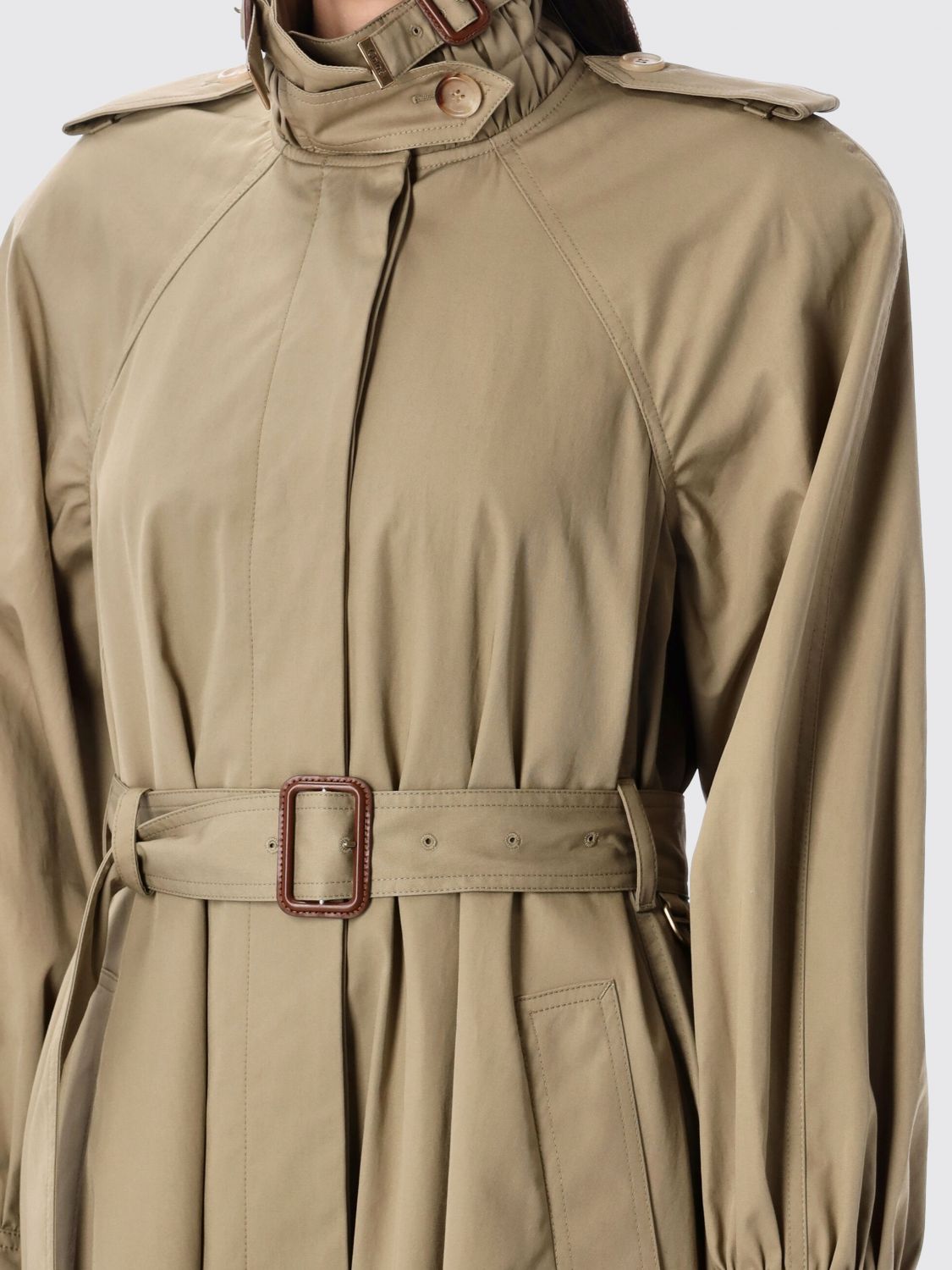 Chloé organic-cotton trench coat - Brown